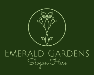 Flower Bud Plant logo design