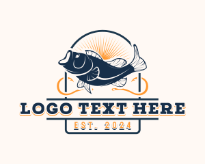 Stirring Wheel - Ocean Seafood Fishing logo design