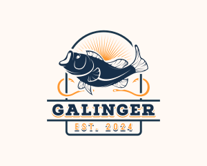 Ocean Seafood Fishing Logo