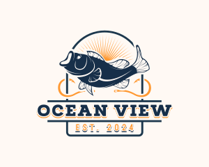 Ocean Seafood Fishing logo design