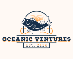 Ocean Seafood Fishing logo design