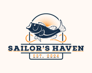 Ocean Seafood Fishing logo design