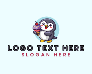 Dessert - Penguin Ice Cream logo design