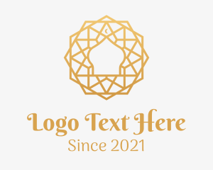 Turkey - Golden Islamic Temple logo design