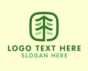 Tree Cutting - Gardening Pine Tree logo design