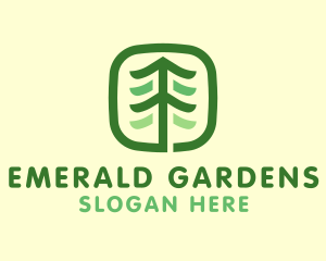 Gardening Pine Tree logo design