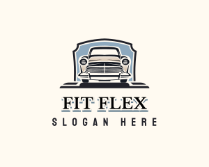 Restoration - Retro Car Garage logo design