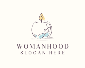 Flame Candle Light Logo