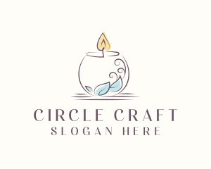 Flame Candle Light logo design