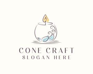 Flame Candle Light logo design