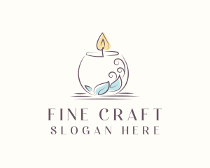 Flame Candle Light logo design