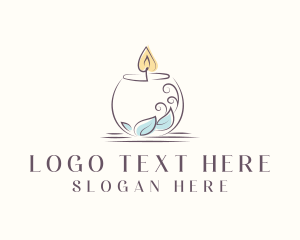 Flame Candle Light Logo