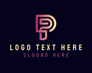 Online - Tech Programmer Letter P logo design