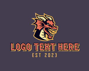 Mythical - Dragon Animal Gaming logo design