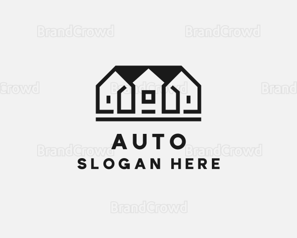 House Roofing Residence Logo