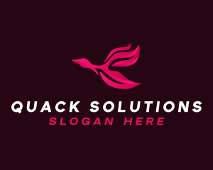 Duck - Wildlife Flying Duck logo design