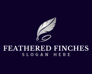 Feather Quill Pen logo design