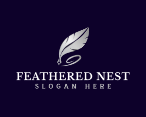 Feather Quill Pen logo design