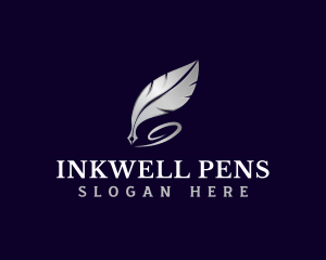 Pen - Feather Quill Pen logo design