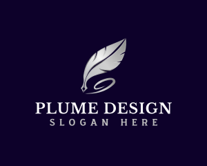 Feather Quill Pen logo design