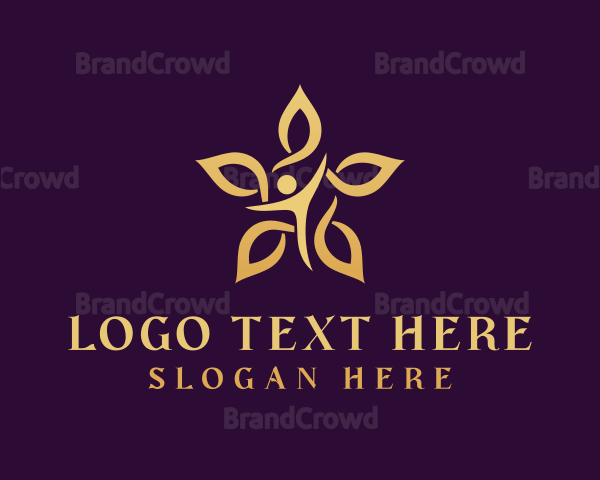 Elegant Wellness Flower Logo