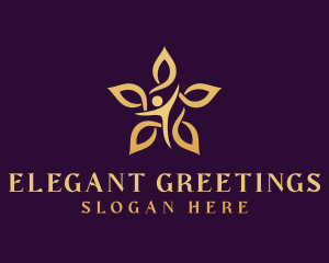 Elegant Wellness Flower logo design