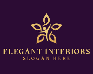 Elegant Wellness Flower logo design