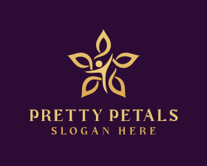 Elegant Wellness Flower logo design