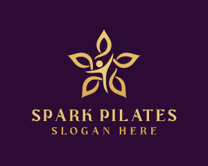 Elegant Wellness Flower logo design