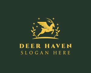 Deer - Golden Deer Animal logo design