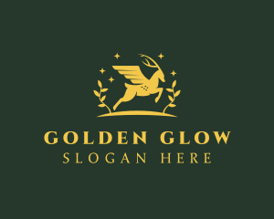 Golden - Golden Deer Animal logo design