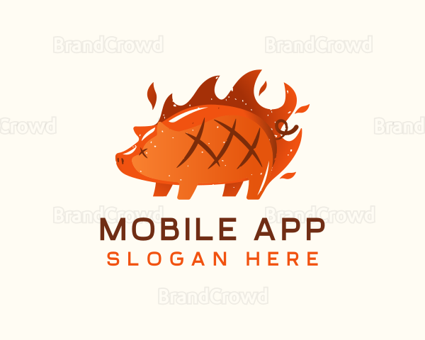 Roast Pig Flame Logo