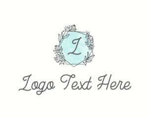 Writer - Chic Floral Frame logo design