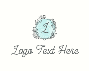 Blogger - Chic Floral Frame logo design