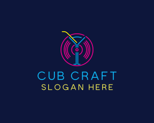 Cocktail Disco Bar Nightclub logo design