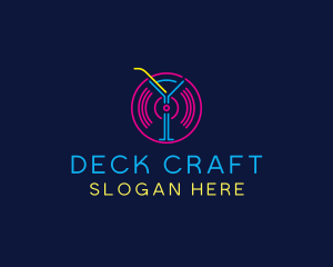 Cocktail Disco Bar Nightclub logo design