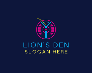 Cocktail Disco Bar Nightclub logo design