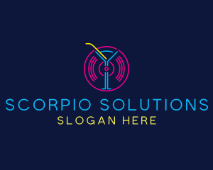 Cocktail Disco Bar Nightclub logo design