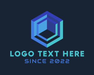 Cyber Security - Hexagon Programming Cube logo design