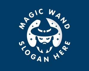 Human Wizard Hat logo design