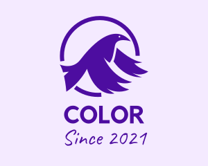 Animal - Violet Flying Bird logo design