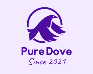 Violet Flying Bird logo design