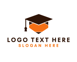 Pen - Pencil Graduation Cap logo design