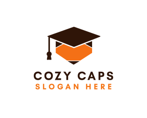 Pencil Graduation Cap logo design