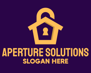 Golden Lock House logo design