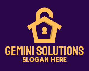 Golden Lock House logo design