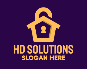 Golden Lock House logo design