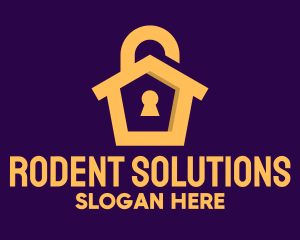 Golden Lock House logo design