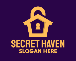 Golden Lock House logo design