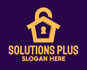 Problem Solving - Golden Lock House logo design